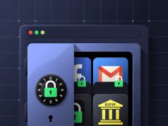 Your Password Is a Joke. 😅 (And How to Fix It in 5 Minutes) A visual representation of a password manager interface with logos securely stored in a vault.