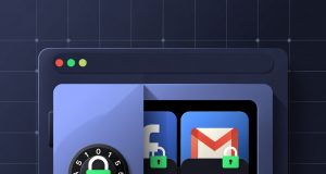Your Password Is a Joke. 😅 (And How to Fix It in 5 Minutes) A visual representation of a password manager interface with logos securely stored in a vault.