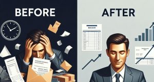 The 30-Day “No-Spend” Challenge: Rules and How It Reset My Finances Before and after comparison of financial chaos versus organized savings and peace of mind