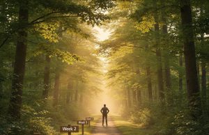 4-тижневий челендж з глибокої роботи: Поверніть собі фокус у розсіяному світі. 🧠⚡ Метафорична подорож через чотири тижні глибокого робочого виклику, що завершилася сяючим світлом фокусу та досягнень.