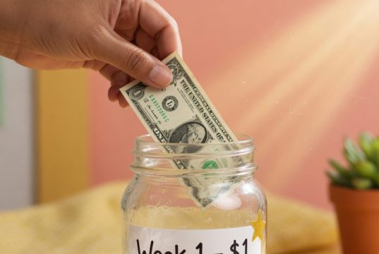 O Desafio de Dinheiro de 52 semanas: Economize mais de $1.300 com este truque simples. Começar o 52-Week Money Challenge colocando o primeiro dólar em um pote de poupança.